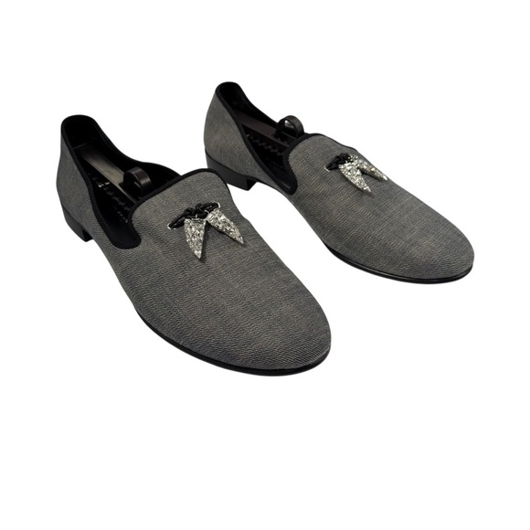 Giuseppe Zanotti smoking loafer slip on rhinestone tassel size 43.5/10.5 - Picture 1 of 13